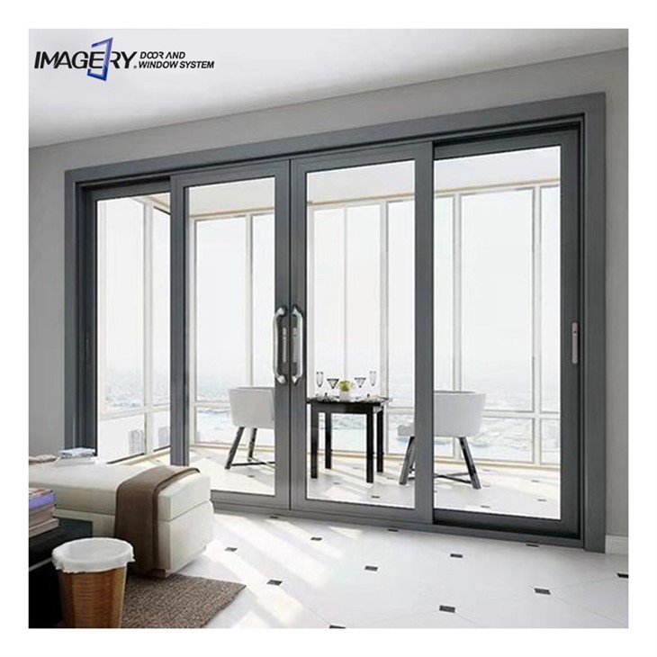 aluminum sliding door with double tempered glass1