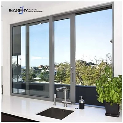 Verre de fenêtre en aluminium coulissant