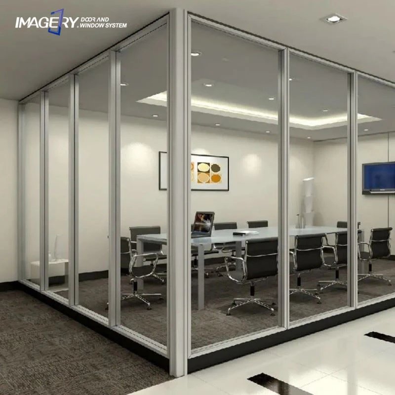 Cadre en aluminium Partition murale en verre pour la cuisine