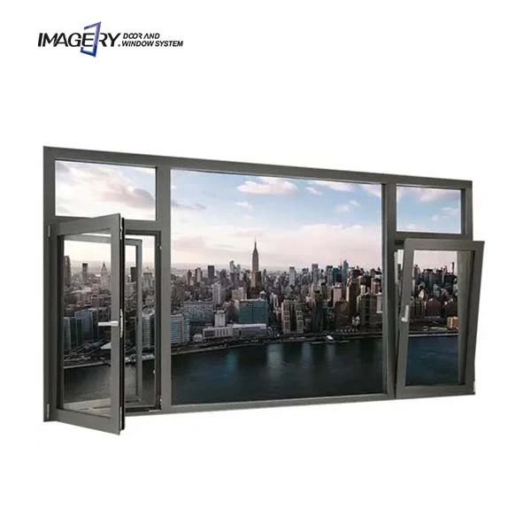 Aluminum Tilt And Turn Window With Mosquito Net